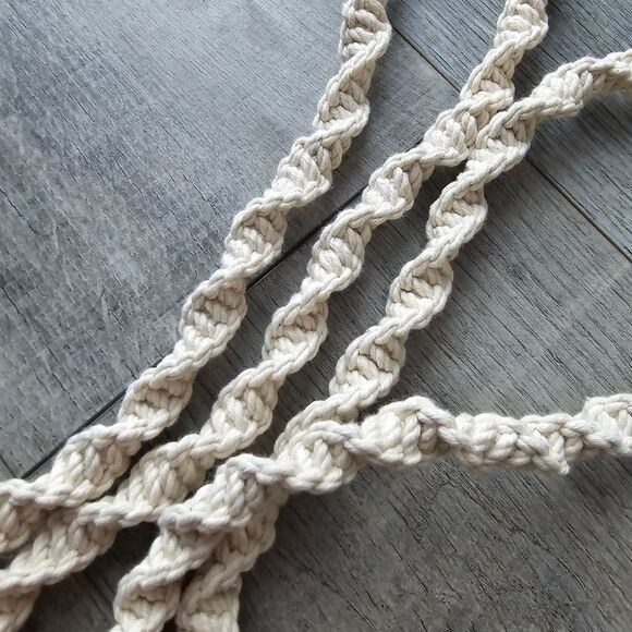 NEW Bohemian Woven Curtain Tiebacks Leaf NWOT - Picture 6 of 11